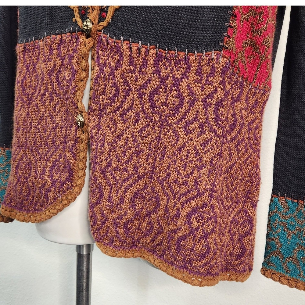 Coldwater Creek Embroidered Tapestry Cardigan Jacket Boho - Picture 11 of 11